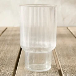 West Elm Fluted Acrylic Tall Drinking Glass Sets