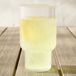 West Elm Fluted Acrylic Tall Drinking Glass Sets