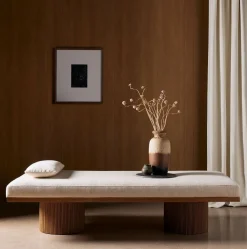 West Elm Fluted Base Chaise (73")