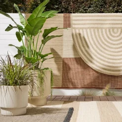 West Elm Fluted Ficonstone Indoor/Outdoor Planters