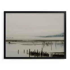 West Elm Fog At The Beach Framed Wall Art by Minted for