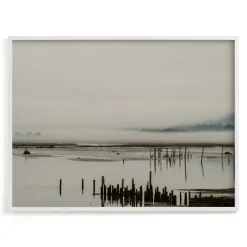 West Elm Fog At The Beach Framed Wall Art by Minted for