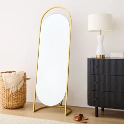 West Elm Folded Ellipse Metal Standing Floor Mirror