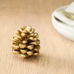 West Elm Forest Shine Metal Pine Cone Place Card Holders