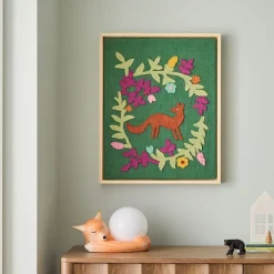 West Elm Framed Felt Fox Wall Art