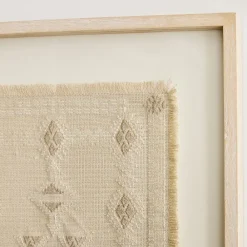 West Elm Framed Neutral Textile Wall Art