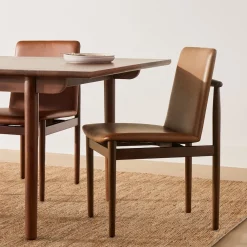 West Elm Framework Leather Dining Chair (Set of 2)
