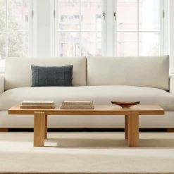 West Elm Frederick Burl Inlay Top Coffee Table (60")
