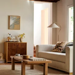 West Elm Frederick Burl Inlay Top Coffee Table (60")