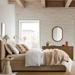 West Elm Frida Fluted Wood Wall Mirror