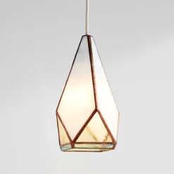 West Elm Friend of All Small Hanging Greta Lamp - White Mint