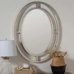 West Elm Gallant Wood Oval Wall Mirror