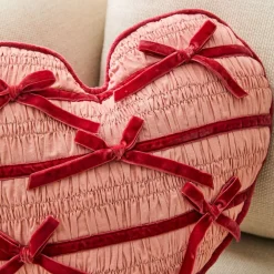 West Elm Gathered Heart Pillow