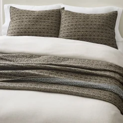 West Elm Gemma Reversible Print Mix Quilt & Shams