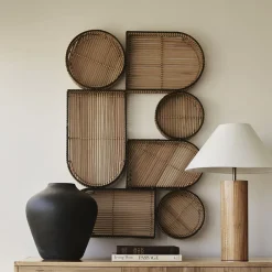 West Elm Geo Natural Woven Dimensional Wall Art by Diego Olivero
