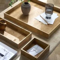 West Elm Georgia Graphic Wood Trays