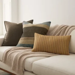 West Elm Geo Stripe & Throw Set
