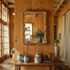 West Elm Gilded Wave Gold Wall Mirror