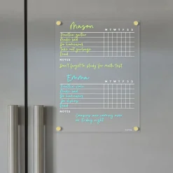 West Elm Girl Friday Magnetic Acrylic Fridge Chore Chart