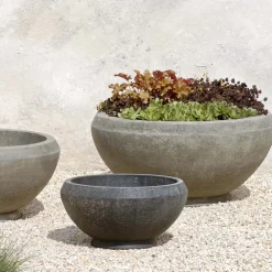 West Elm Giulia Cast Stone Indoor/Outdoor Planters