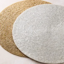 West Elm Glass Beaded Linens Placemats