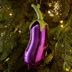 West Elm Glass Eggplant Ornament