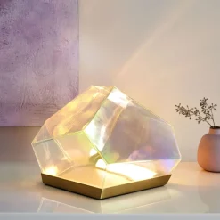 West Elm Glass Gem LED Table Lamp (8")