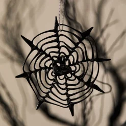 West Elm Glass Spiderweb Ornament