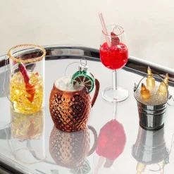 West Elm Glass Tropical Cocktail Ornaments