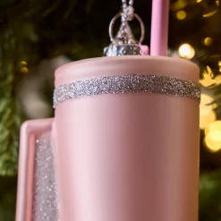 West Elm Glass Tumbler Ornament