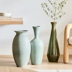 West Elm Glazed Ceramic Floor Vases