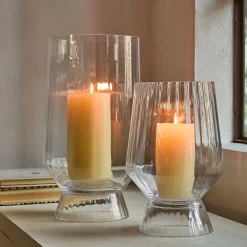 West Elm Grace Glass Hurricanes