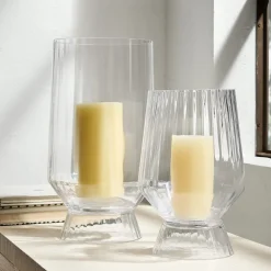 West Elm Grace Glass Hurricanes