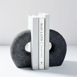 West Elm Gray Lava Stone Bookends (Set of 2)