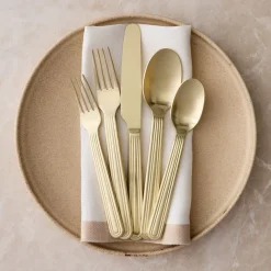 West Elm Grooved Flatware Set