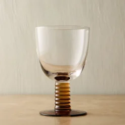 West Elm Grooved Stem All-Purpose Wine Glasses