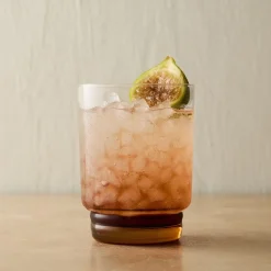 West Elm Grooved Stem Double Old Fashioned Glasses