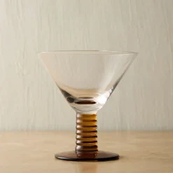 West Elm Grooved Stem Martini Glasses