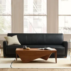 West Elm Haddon Leather Club Sofa (60"–86")