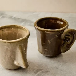 West Elm Halloween Frankenstein Ceramic Cups