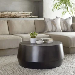 West Elm Hand-Hammered Aluminum Coffee Table (–)