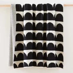 West Elm Happy Habitat Recycled Cotton Throw - Hippos Black
