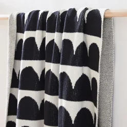 West Elm Happy Habitat Recycled Cotton Throw - Hippos Black
