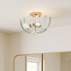 West Elm Hari Glass Flush Mount (14")
