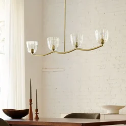 West Elm Hari Glass 4-Light Chandelier (42")
