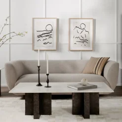West Elm Harlyn Curved Pedestal Sofa