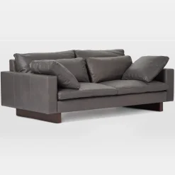 West Elm Harmony Leather Sofa (82")