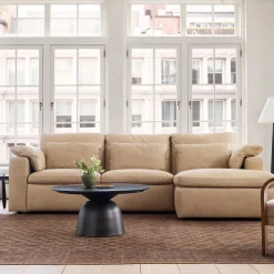 West Elm Harmony Modular Leather Reclining 3-Piece Chaise Sectional (117")