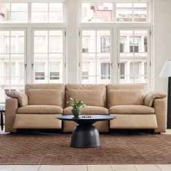 West Elm Harmony Modular Leather Reclining Sofa (84"–117")