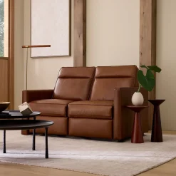 West Elm Harris Motion Reclining Leather Sofa (60"–85")